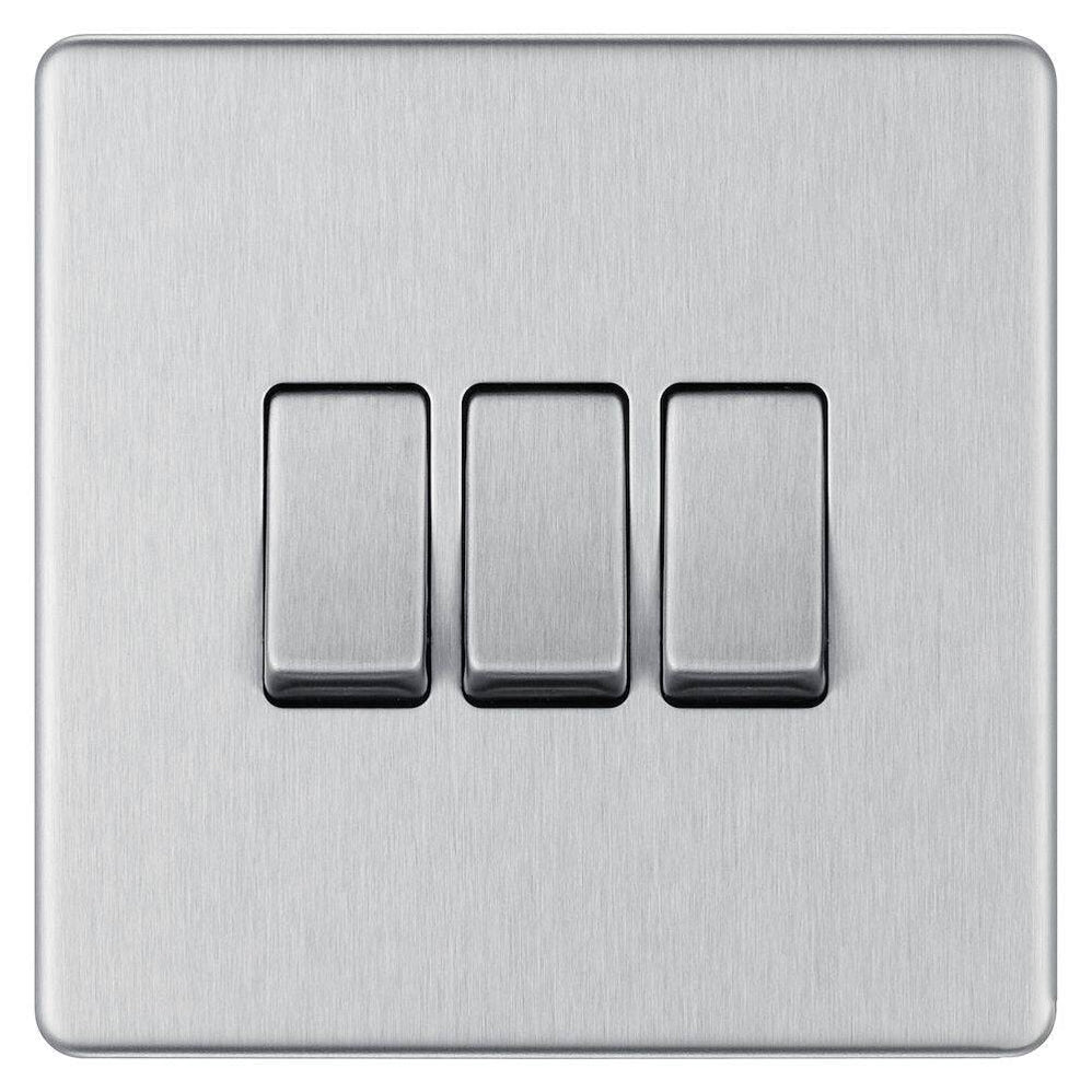 BG Nexus Screwless Brushed Steel Switches & Sockets | RS Electrical ...