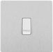 BG Evolve Brushed Steel 10A Retractive Press Switch PCDBS14W Available from RS Electrical Supplies