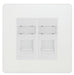 BG Evolve Pearl White Double RJ45 Cat5E Data Outlet PCDCLRJ452W Available from RS Electrical Supplies