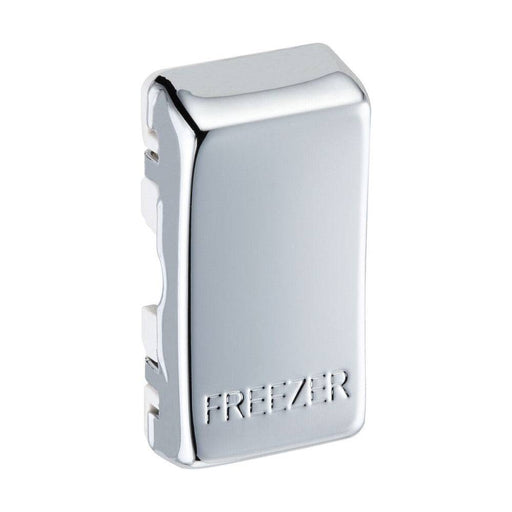 BG Polished Chrome Grid Engraved 'Freezer' Rocker RRFZPC Available from RS Electrical Supplies