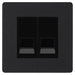 BG Evolve Matt Black Double Master Telephone Socket PCDMBBTM2B Available from RS Electrical Supplies