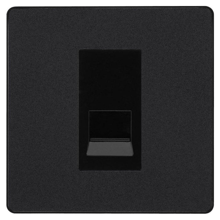 BG Evolve Matt Black Secondary Telephone Socket PCDMBBTS1B Available from RS Electrical Supplies