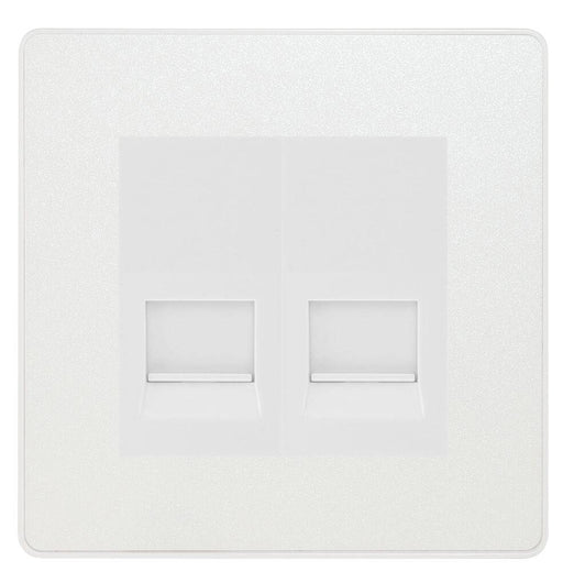 BG Evolve Pearl White Double Master Telephone Socket PCDCLBTM2W Available from RS Electrical Supplies