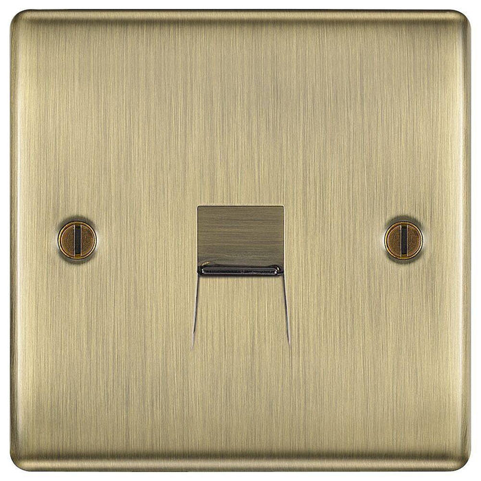 BG Nexus Metal Antique Brass Master Telephone Socket NABBTM1 Available from RS Electrical Supplies