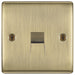 BG Nexus Metal Antique Brass Secondary Telephone Socket NABBTS1 Available from RS Electrical Supplies