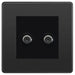 BG Evolve Black Chrome Double Satellite Socket PCDBC612B Available from RS Electrical Supplies