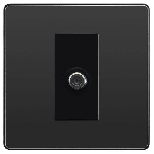 BG Evolve Black Chrome Satellite Socket PCDBC61B Available from RS Electrical Supplies