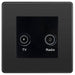 BG Evolve Black Chrome TV & FM Socket PCDBCTVFMB Available from RS Electrical Supplies