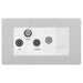 BG Evolve Brushed Steel TV/FM/SAT Combination TV Socket PCDBSTRI2W Available from RS Electrical Supplies