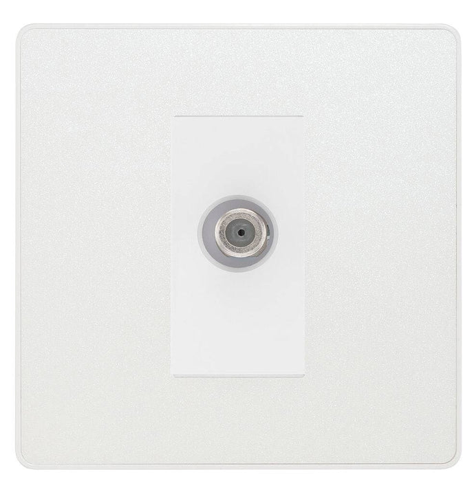 BG Evolve Pearl White Satellite Socket PCDCL61W Available from RS Electrical Supplies