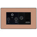 BG Evolve Polished Copper TV/FM/SAT Combination Socket PCDCPTRI2B Available from RS Electrical Supplies