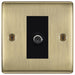 BG Nexus Metal Antique Brass Satellite Socket NAB64B Available from RS Electrical Supplies