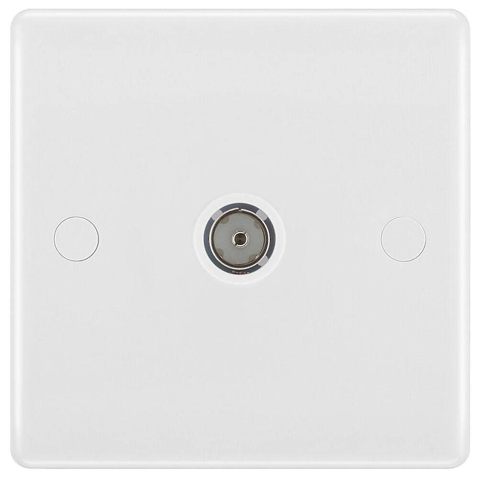 BG White Moulded Isolated Co-axial Socket 862 Available from RS Electrical Supplies