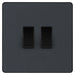 BG Evolve Matt Grey 2G 2W Light Switch PCDMG42B Available from RS Electrical Supplies