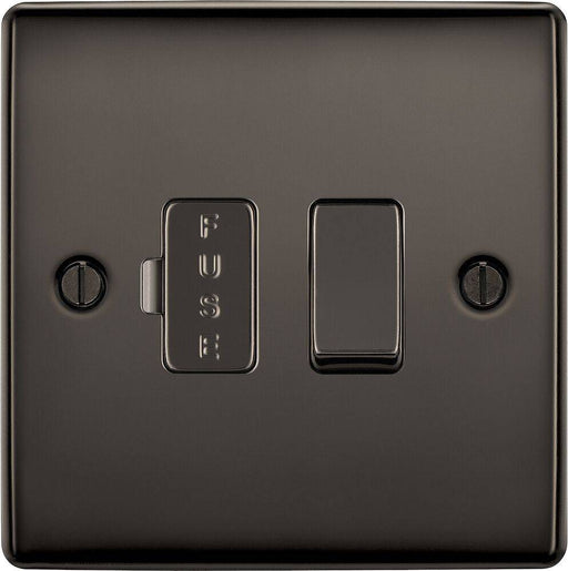 BG Nexus Metal Black Nickel 13A Switched Spur NBN50 Available from RS Electrical Supplies