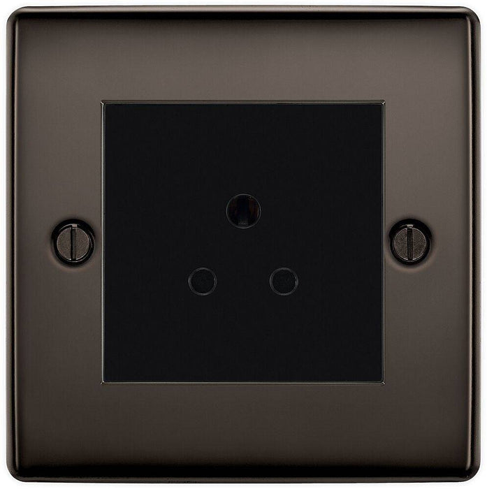 BG Nexus Metal Black Nickel 5A Unswitched Socket NBN29B Available from RS Electrical Supplies