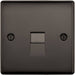 BG Nexus Metal Black Nickel Master Telephone Socket NBNBTM1 Available from RS Electrical Supplies