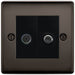 BG Nexus Metal Black Nickel TV & Satellite Socket NBN65B Available from RS Electrical Supplies