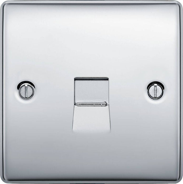 BG Nexus Metal Polished Chrome Secondary Telephone Socket NPCBTS1 Available from RS Electrical Supplies