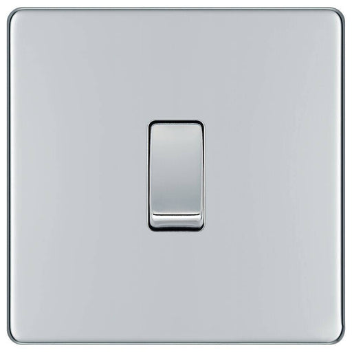 BG Nexus Screwless Polished Chrome Intermediate Light Switch FPC13 Available from RS Electrical Supplies