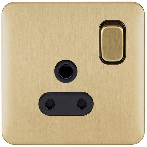 Schneider Lisse Deco Satin Brass 15A Switched Socket GGBL3090BSBSAvailable from RS Electrical Supplies