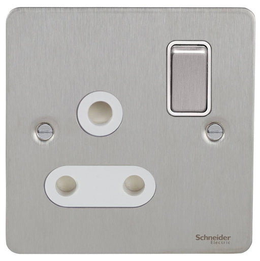 Schneider Ultimate Flat Plate Stainless Steel 15A Socket GU3290WSSAvailable from RS Electrical 