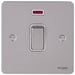 Schneider Ultimate Flat Plate Pearl Nickel 20A Double Pole Switch Neon GU2211WPNAvailable from RS Electrical