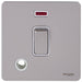 Schneider Ultimate Screwless Pearl Nickel 20A Double Pole Switch Flex & Neon GU2414WPNAvailable from RS Electrical