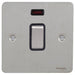 Schneider Ultimate Flat Plate Stainless Steel 32A DP Control Switch With Neon GU4231BSSAvailable from RS Electrical 