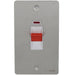 Schneider Ultimate Flat Plate Stainless Steel 50A DP Control Switch With Neon GU4221WSSAvailable from RS Electrical 