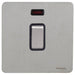 Schneider Ultimate Screwless Stainless Steel 32A DP Control Switch With Neon GU4431BSSAvailable from RS Electrical 