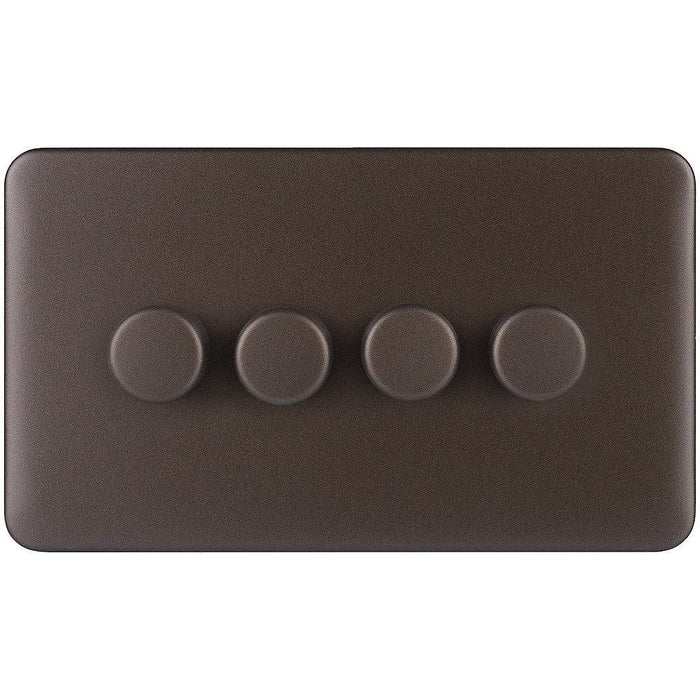 Schneider Lisse Deco Mocha Bronze 4G 2W 250W Dimmer Switch GGBL6042CMBS