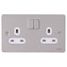 Schneider Ultimate Flat Plate Pearl Nickel 13A DP Double Socket GU3220DWPNAvailable from RS Electrical