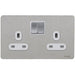 Schneider Ultimate Screwless Stainless Steel 13A Double Socket GU3420WSSAvailable from RS Electrical 