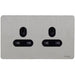 Schneider Ultimate Screwless Stainless Steel 13A Double Socket GU3460BSSAvailable from RS Electrical 