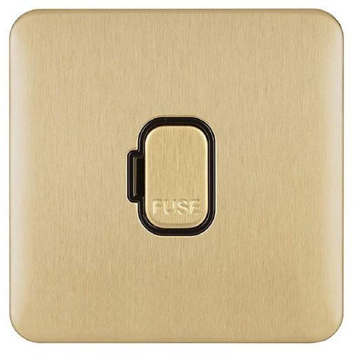 Schneider Lisse Deco Satin Brass 13A Unswitched Spur GGBL5000BSBAvailable from RS Electrical Supplies