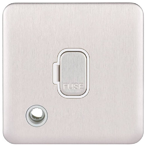 Schneider Lisse Deco Stainless Steel 13A Unswitched Spur with Flex GGBL5003WSSAvailable from RS Electrical 