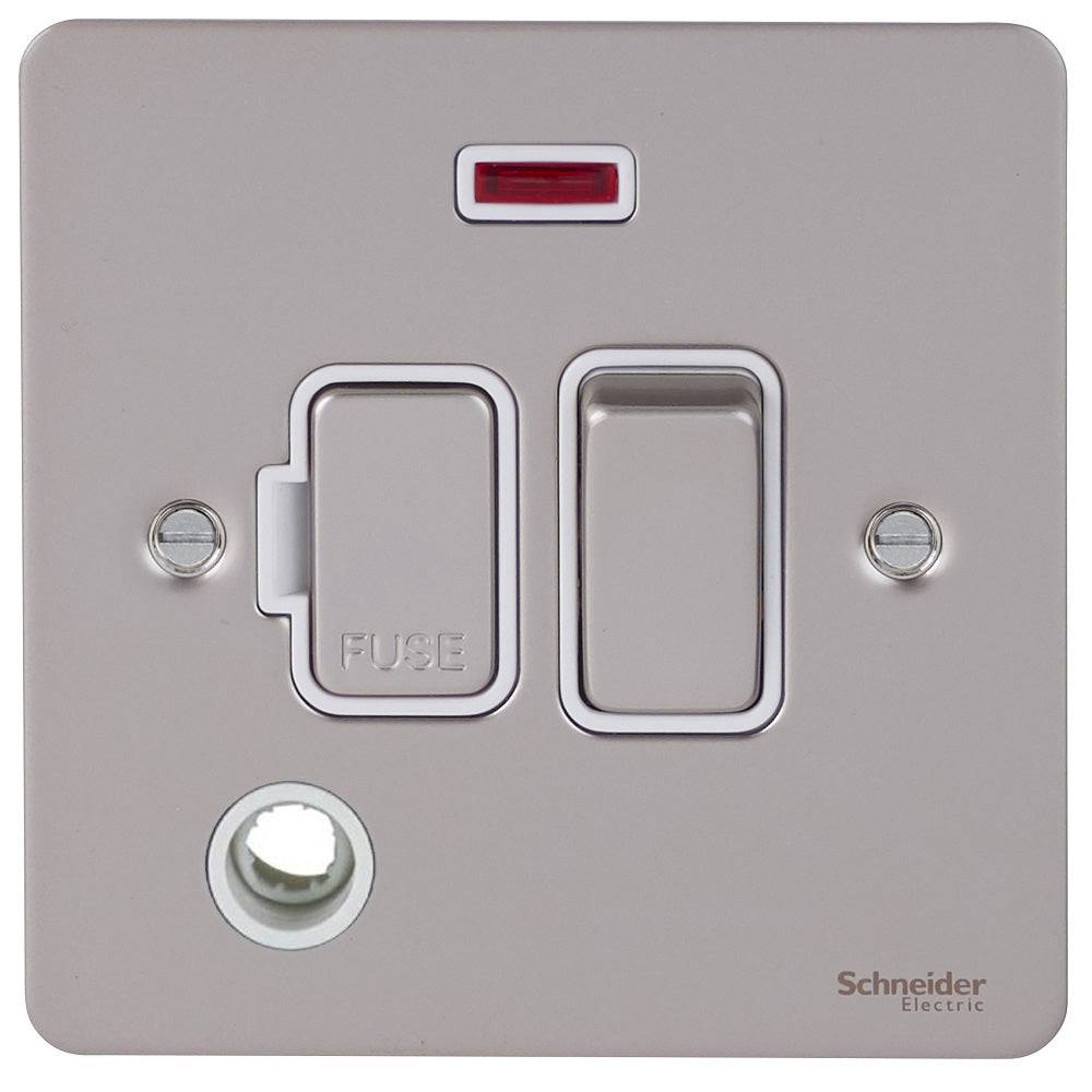 Schneider Ultimate Flat Plate Pearl Nickel 13a Dp Switched Spur With