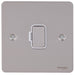 Schneider Ultimate Flat Plate Pearl Nickel 13A Unswitched Spur GU5200WPNAvailable from RS Electrical