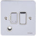 Schneider Ultimate Flat Plate Polished Chrome 13A DP Switched Spur with Flex GU5213WPCAvailable from RS Electrical Supplies