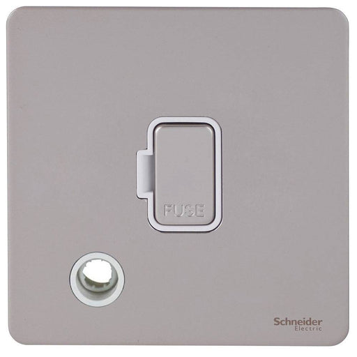 Schneider Ultimate Screwless Pearl Nickel 13A Unswitched Spur with Flex GU5403WPNAvailable from RS Electrical