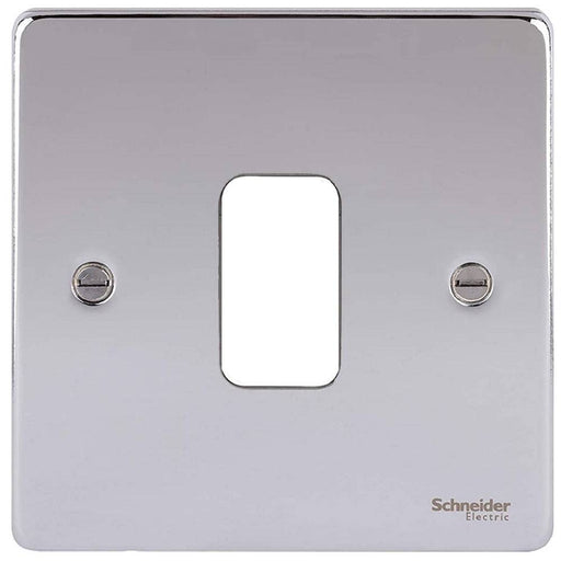 Schneider Ultimate Low Profile Polished Chrome 1G Grid Plate GUGL01PCAvailable from RS Electrical Supplies