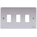 Schneider Ultimate Low Profile Polished Chrome 3G Grid Plate GUGL03PCAvailable from RS Electrical Supplies