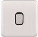 Schneider Lisse Deco Stainless Steel 1G Intermediate Switch GGBL1014BSSAvailable from RS Electrical 