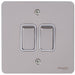 Schneider Ultimate Flat Plate Pearl Nickel 2W & Intermediate Switch GU121214WPNAvailable from RS Electrical