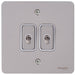 Schneider Ultimate Flat Plate Pearl Nickel 2W & Intermediate Toggle Switch GU121214TWPNAvailable from RS Electrical