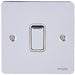 Schneider Ultimate Flat Plate Polished Chrome 1G Intermediate Switch GU1214WPCAvailable from RS Electrical Supplies