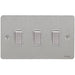 Schneider Ultimate Flat Plate Stainless Steel 3G Double 2W & INT Switch GU1232114WSSAvailable from RS Electrical 