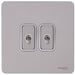 Schneider Ultimate Screwless Pearl Nickel 2W & Intermediate Toggle Switch GU141214TWPNAvailable from RS Electrical