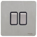 Schneider Ultimate Screwless Stainless Steel 2W & Intermediate Switch GU141214BSSAvailable from RS Electrical 